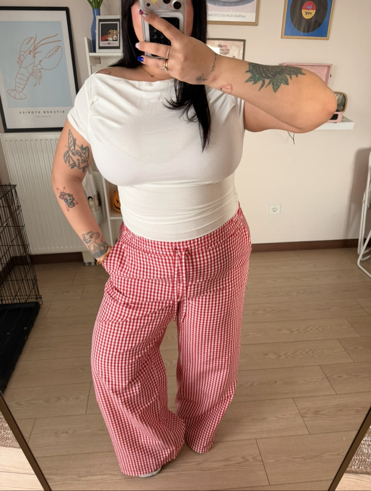 KIRMIZI CHERRY PANTOLON