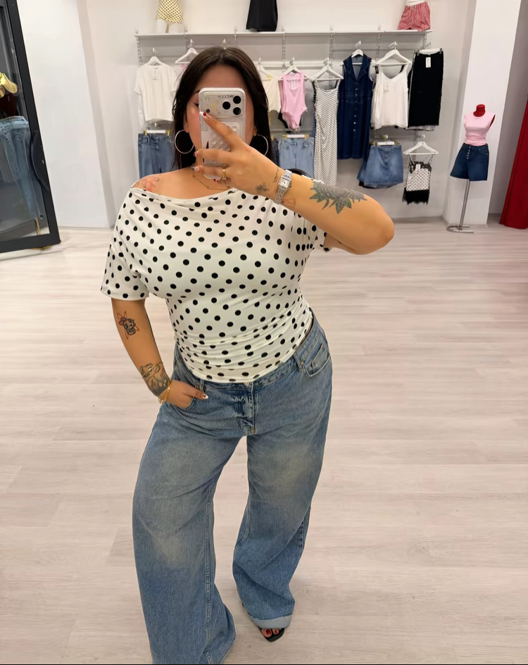 CHERRY PAÇASI MAVİ YIRTIK BOL PANTOLON 
