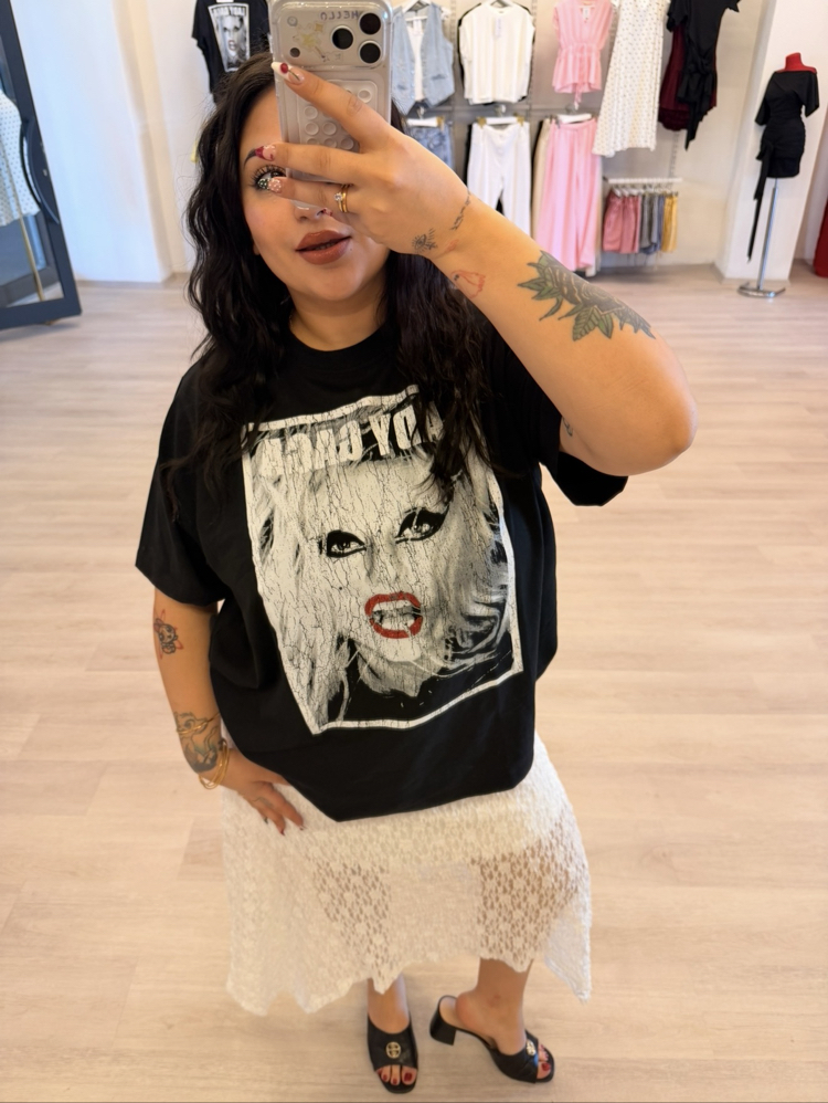 GAGA SİYAH OVERSİZE TİŞÖRT 