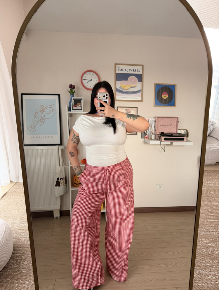 KIRMIZI CHERRY PANTOLON