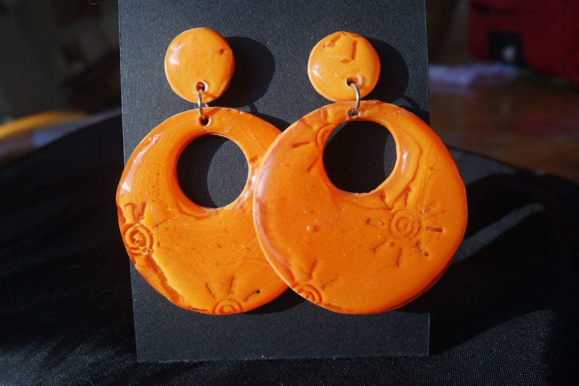 Orange Sun Dangles