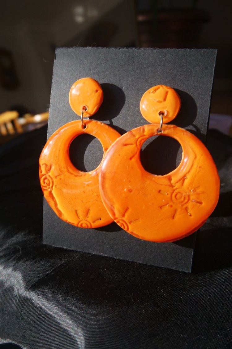 Orange Sun Dangles