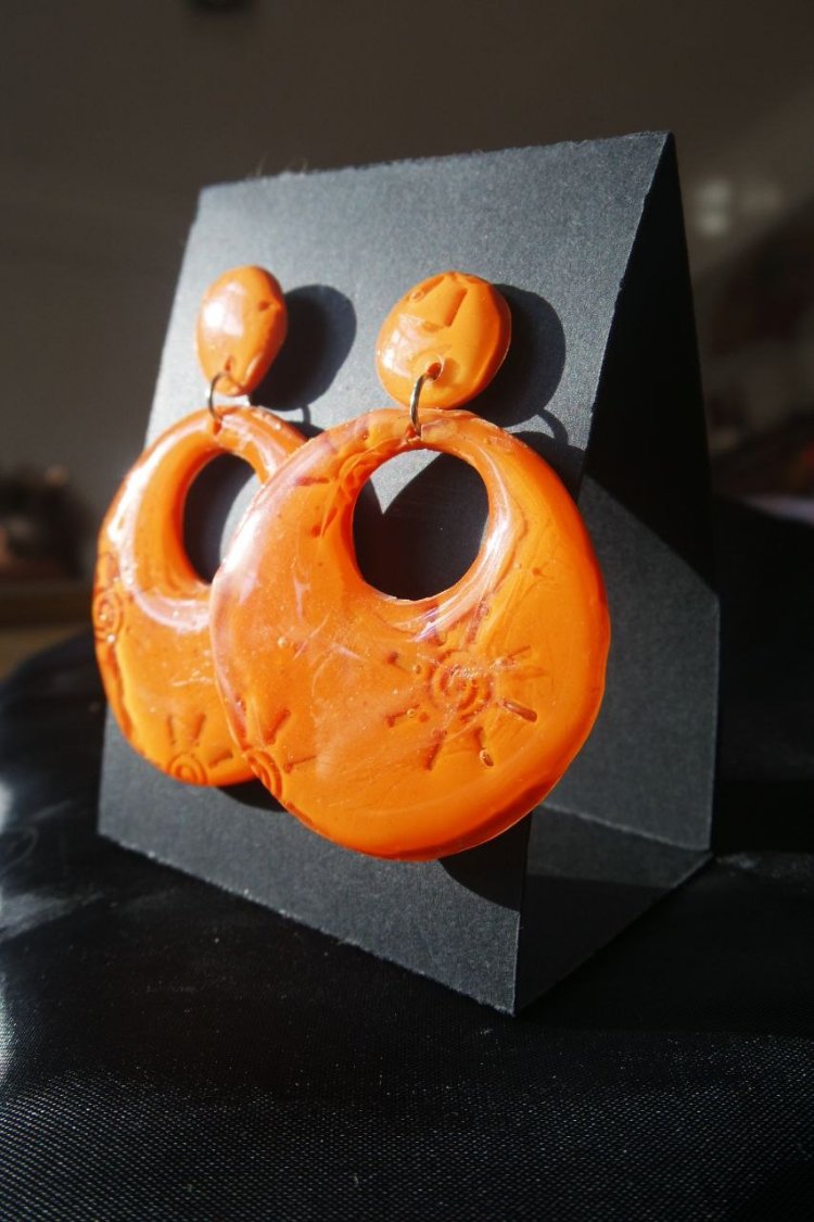 Orange Sun Dangles
