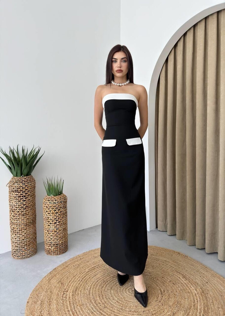 Mielle Cep Detaylı Straplez Elbise ✨
