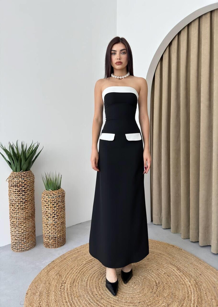 Mielle Cep Detaylı Straplez Elbise ✨