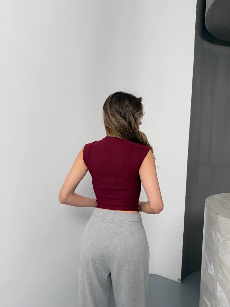 Ottoman Kumaş Pul Şeritli Crop ✨