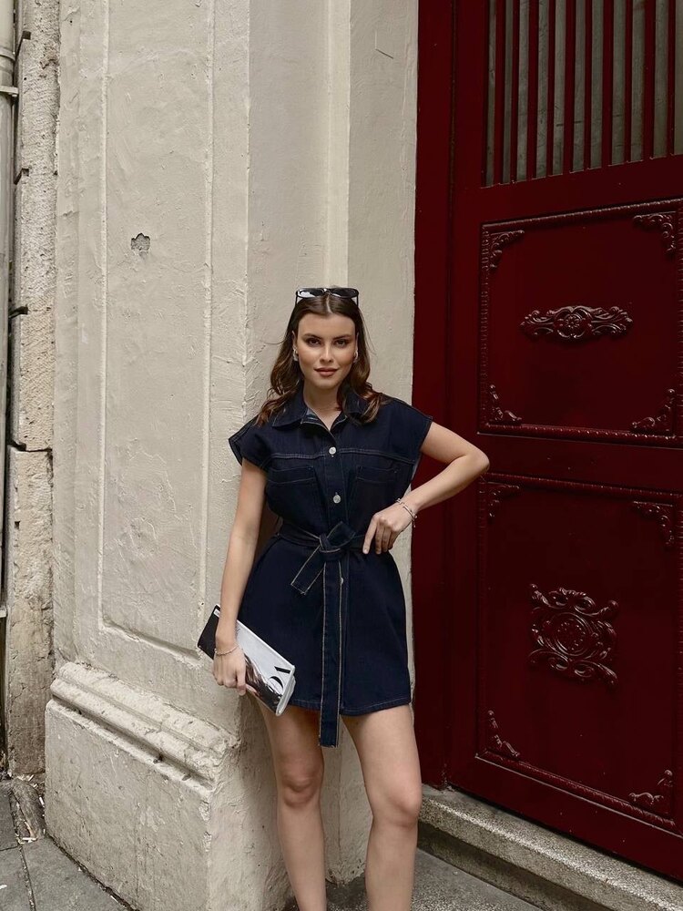 Denim Gömlek Elbise ✨