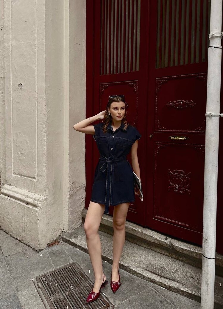 Denim Gömlek Elbise ✨