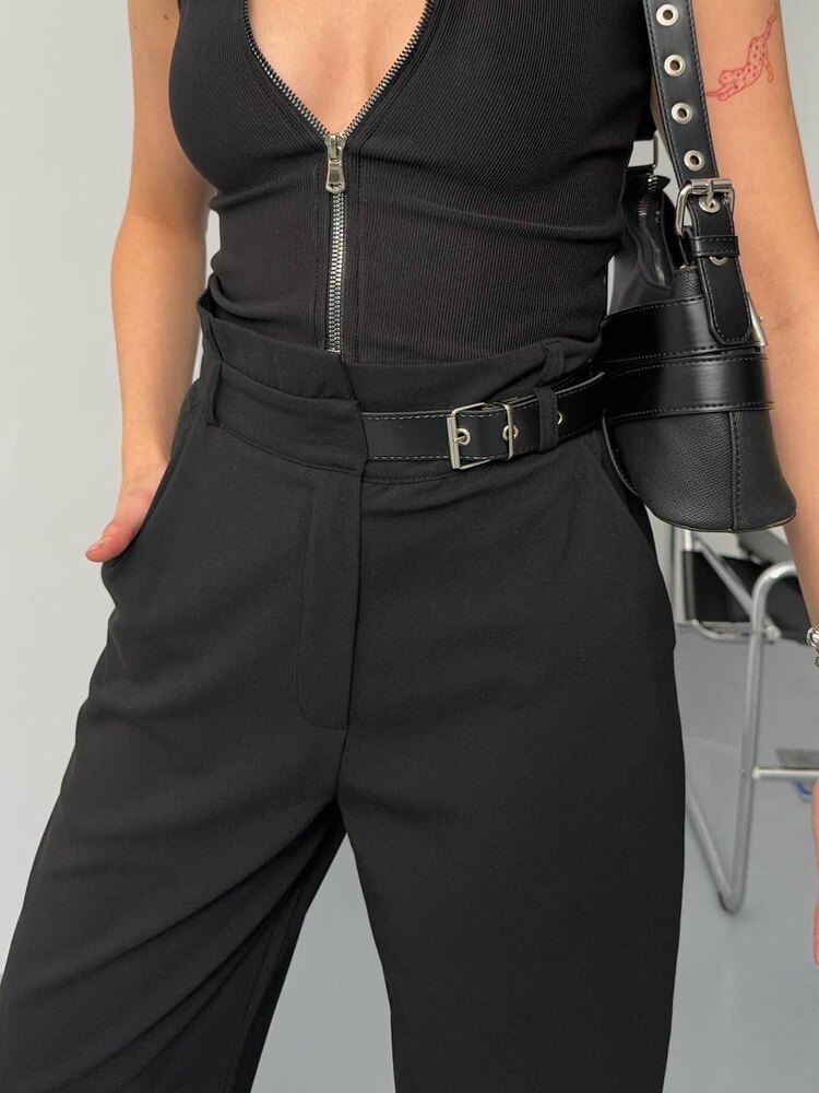 Kemer Detaylı Poliviskon kumaş Pantolon ✨
