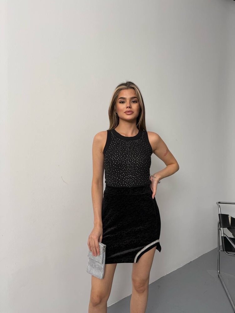 Serpme Taşlı Krop ✨