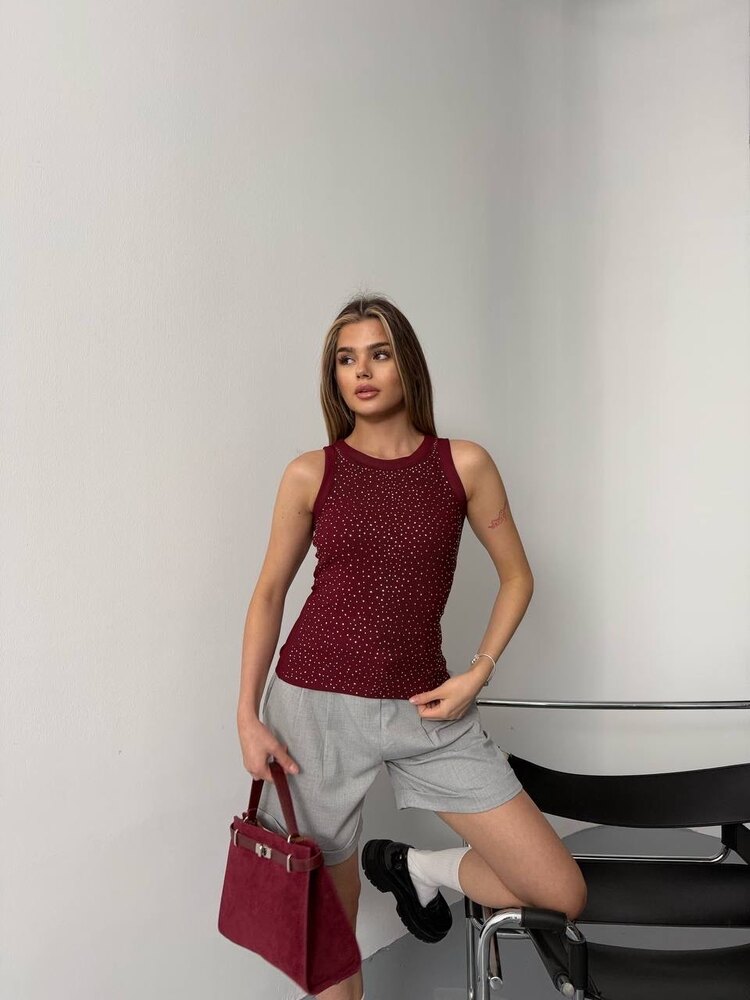 Serpme Taşlı Krop ✨