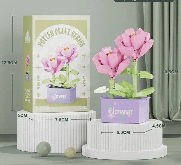 Potted Plant Series - Lego Puzzle Çiçek Seti (165 parça)