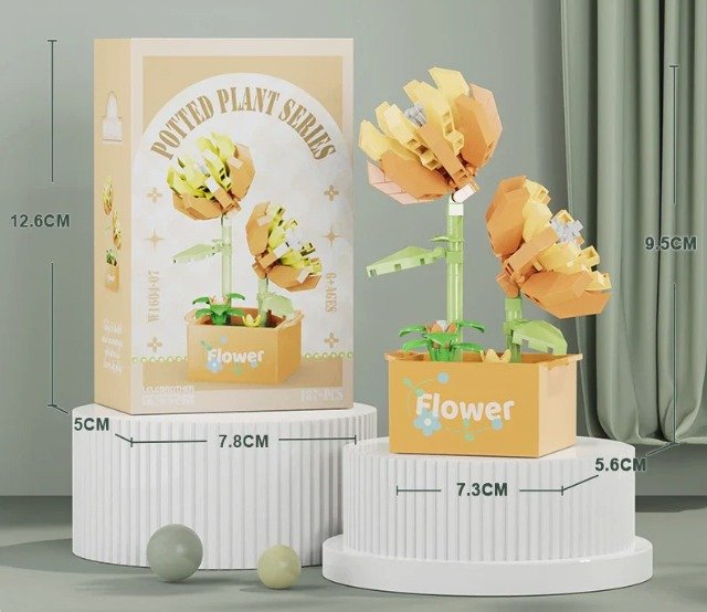 Potted Plant Series - Lego Puzzle Çiçek Seti(197 parça)