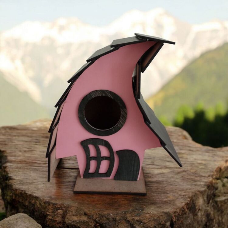 Pembe Kuş Evi - Kafes Değil, Kuş Evi | Wood Bro's