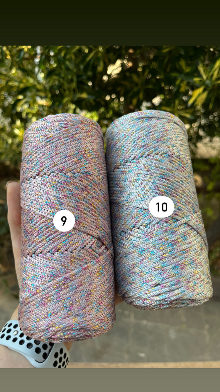 Multicolor Simli polyester makrome