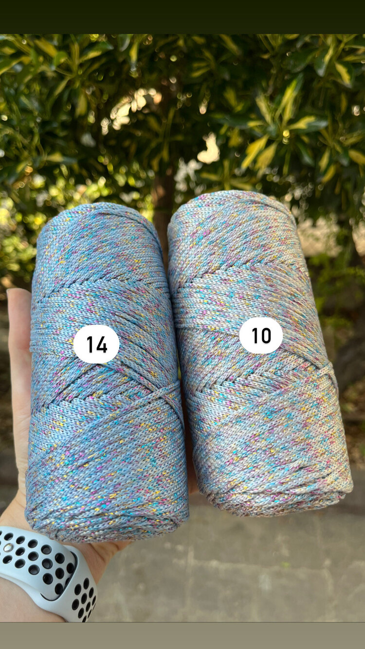 Multicolor Simli polyester makrome