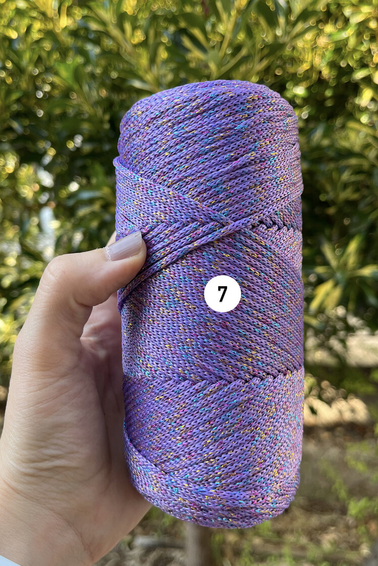 Multicolor Simli polyester makrome
