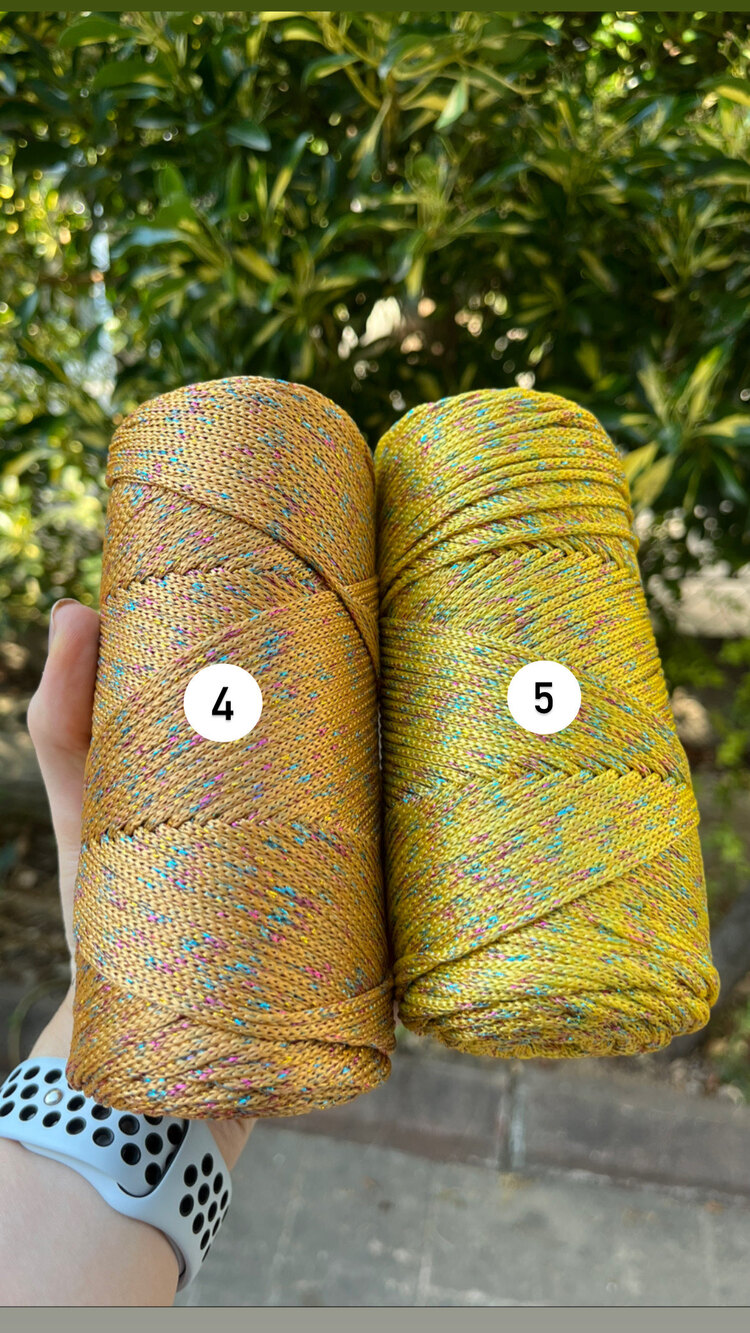Multicolor Simli polyester makrome
