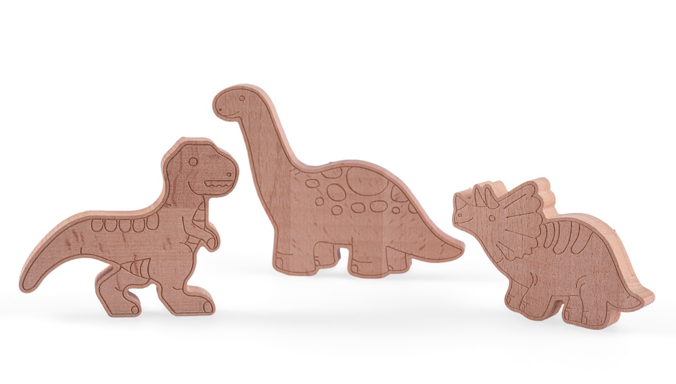 Dinozorlar Ahşap Boyama Kiti