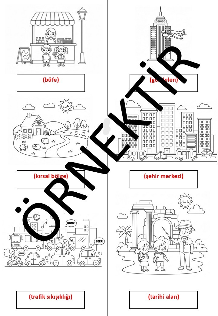 Bana Türkçe Öğret - 3 (Printable Coloring Book) -PDF-