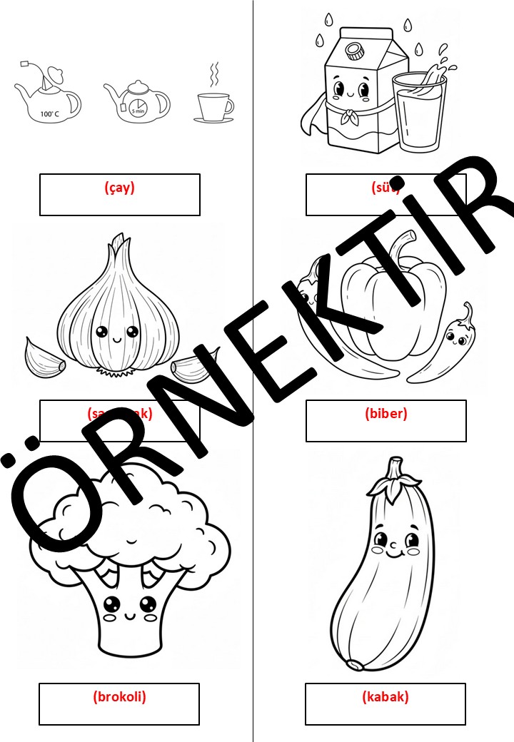 Bana Türkçe Öğret - 1 (Printable Coloring Book) -PDF-