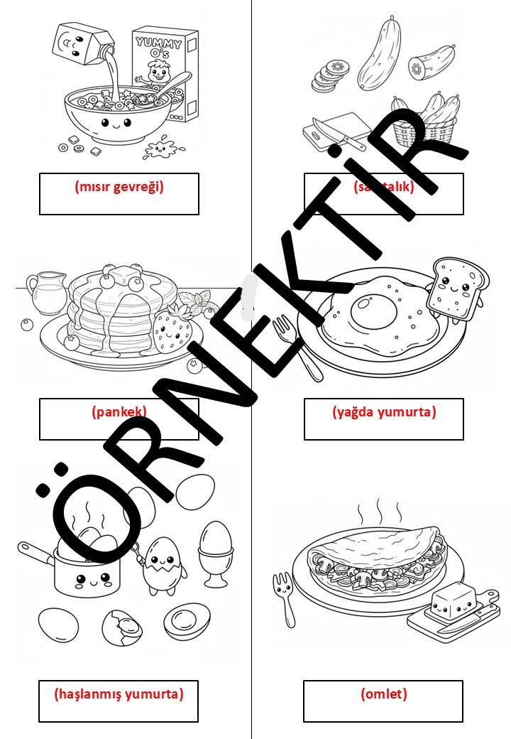 Bana Türkçe Öğret - 3 (Printable Coloring Book) -PDF-