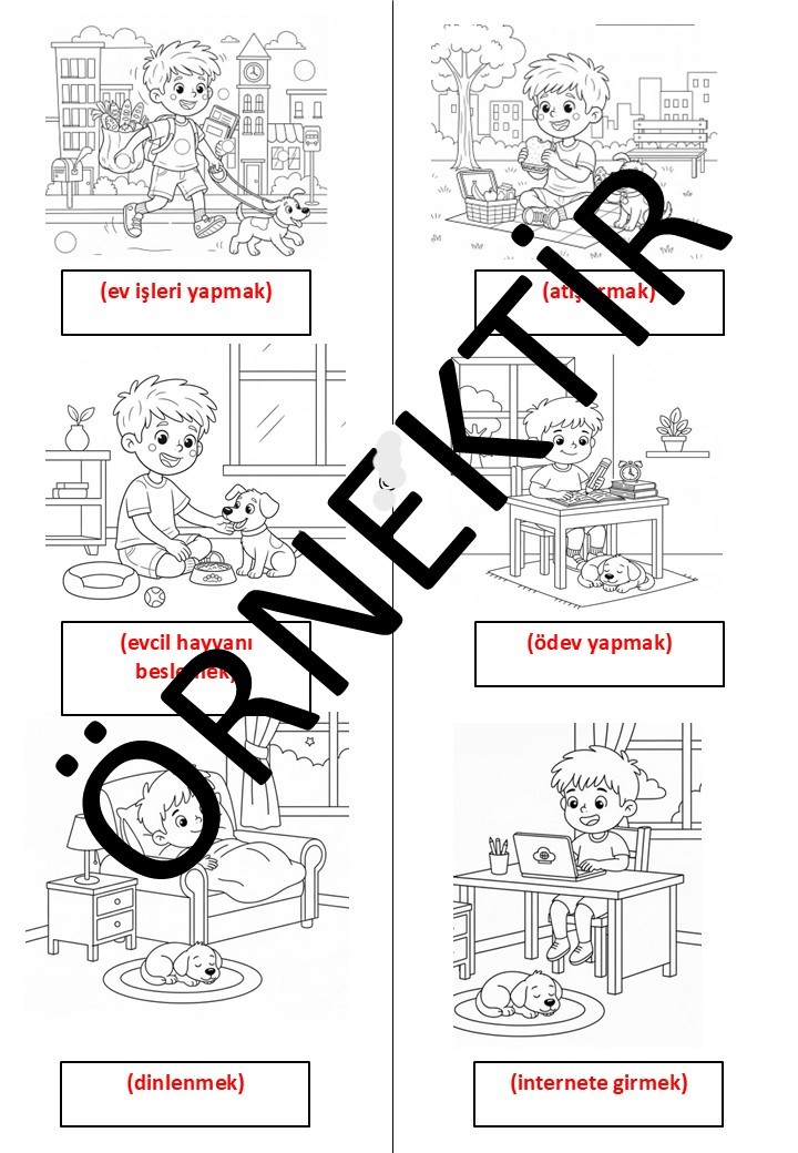 Bana Türkçe Öğret - 3 (Printable Coloring Book) -PDF-