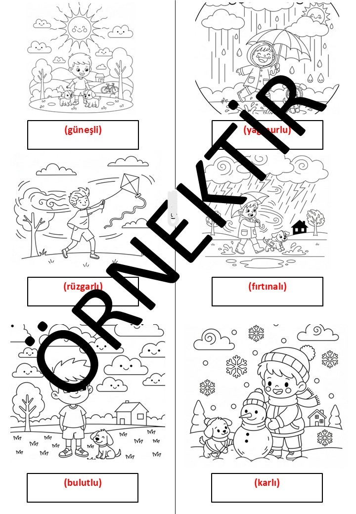 Bana Türkçe Öğret - 3 (Printable Coloring Book) -PDF-