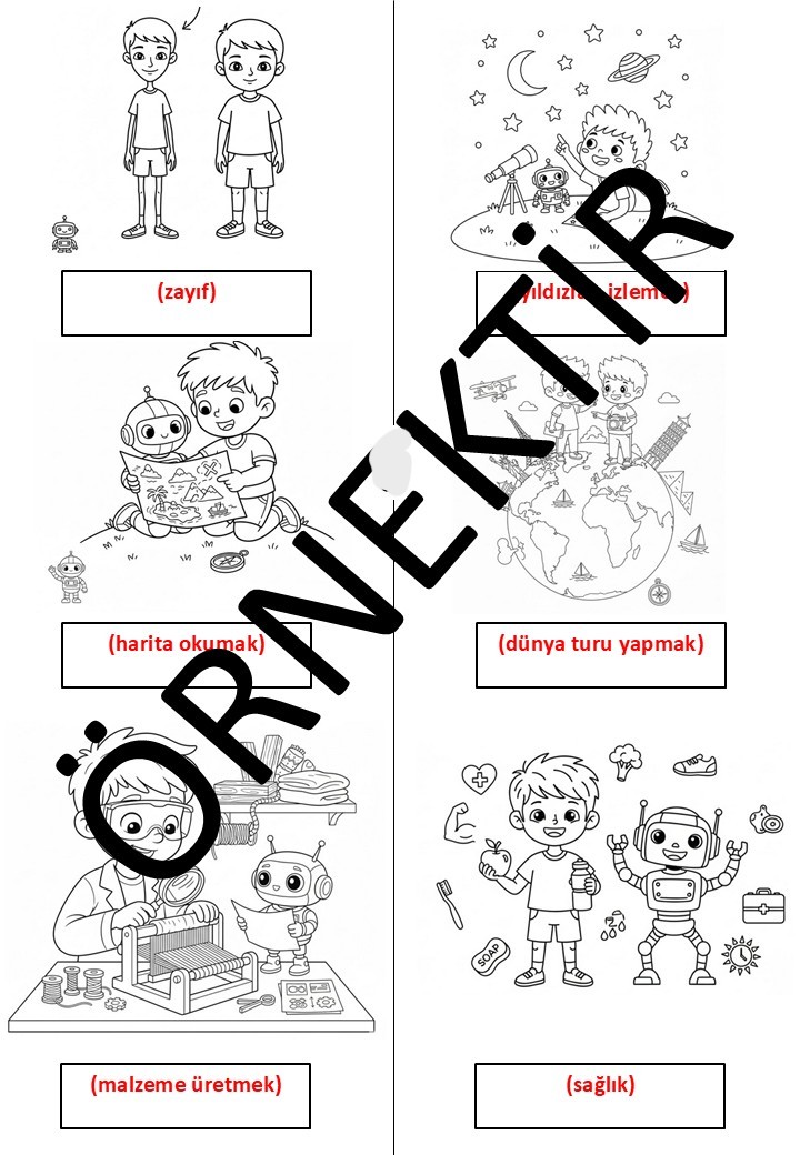 Bana Türkçe Öğret - 2 (Printable Coloring Book) -PDF-