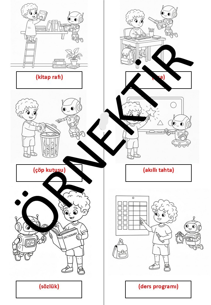 Bana Türkçe Öğret - 2 (Printable Coloring Book) -PDF-