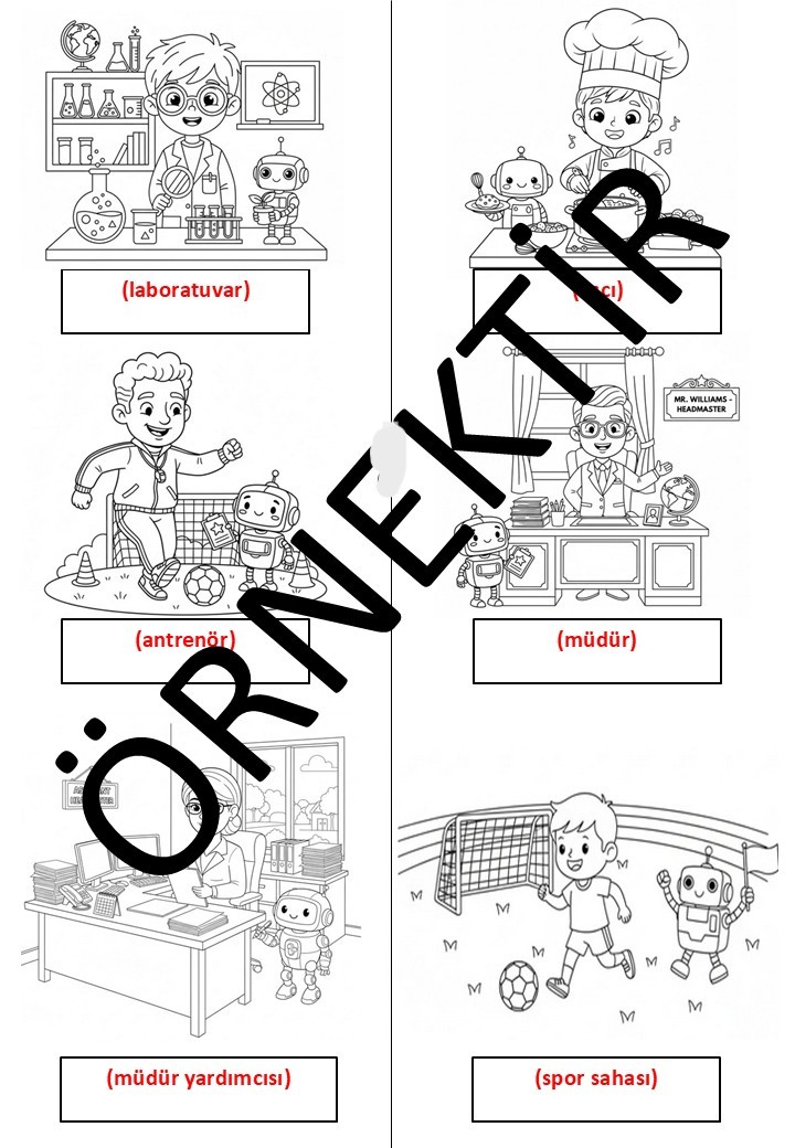 Bana Türkçe Öğret - 2 (Printable Coloring Book) -PDF-