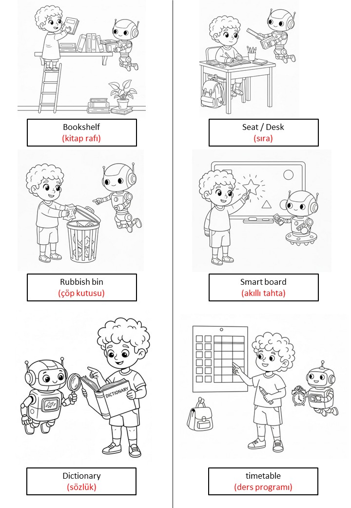 WORD TANK 5th GRADE COLORING BOOK - MAARİF MODELİ KİTABIYLA %100 UYUMLU KELİMELER (PDF)