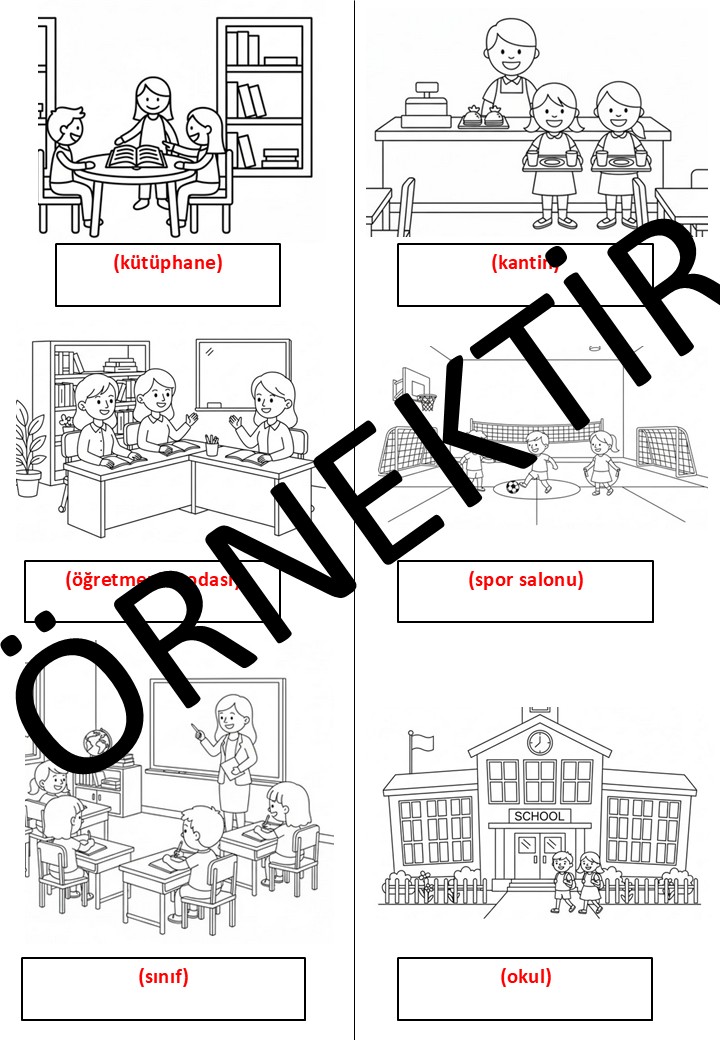 Bana Türkçe Öğret - 1 (Printable Coloring Book) -PDF-