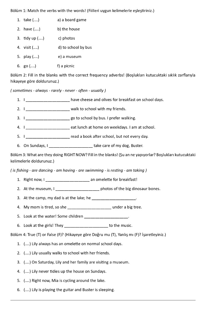 SHORT STORIES & EXERCISES