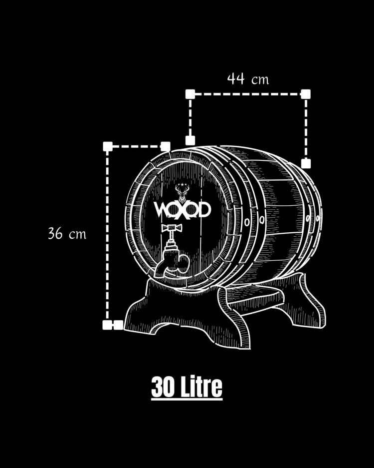 30 Litre Avrupa Meşe Fıçı