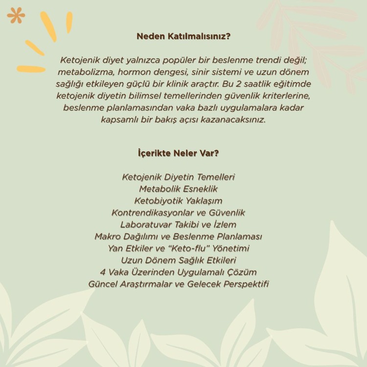 KETOJENİK DİYET: GERÇEKTEN KETOSİZE GİRDİ Mİ? - canlı eğitimin kaydı 