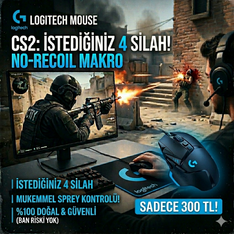 CS2 LOGITECH İSTEDİĞİNİZ 4 SİLAH