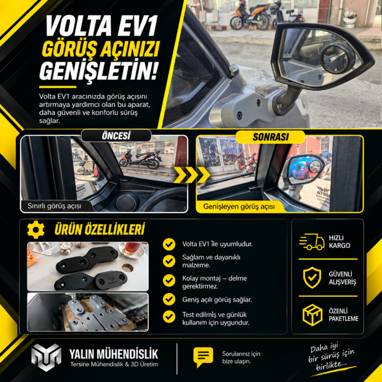 VOLTA EV1 DİKİZ AYNASI UZATMA APARATI