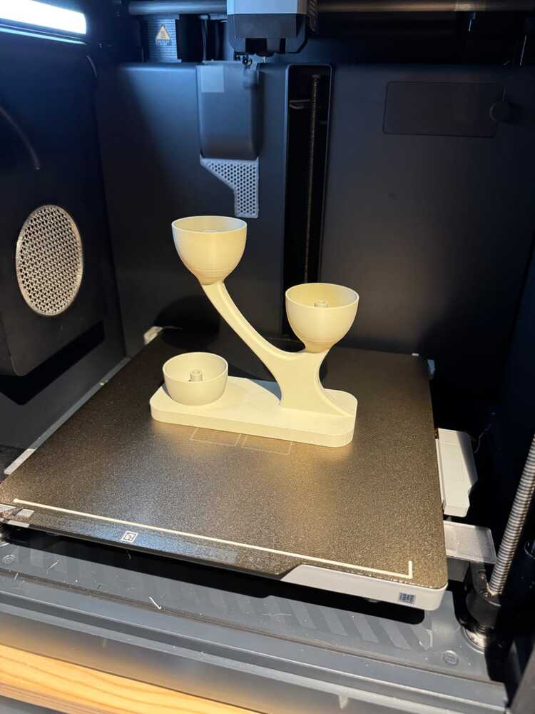 3D baskı 3 lü çiçeklik