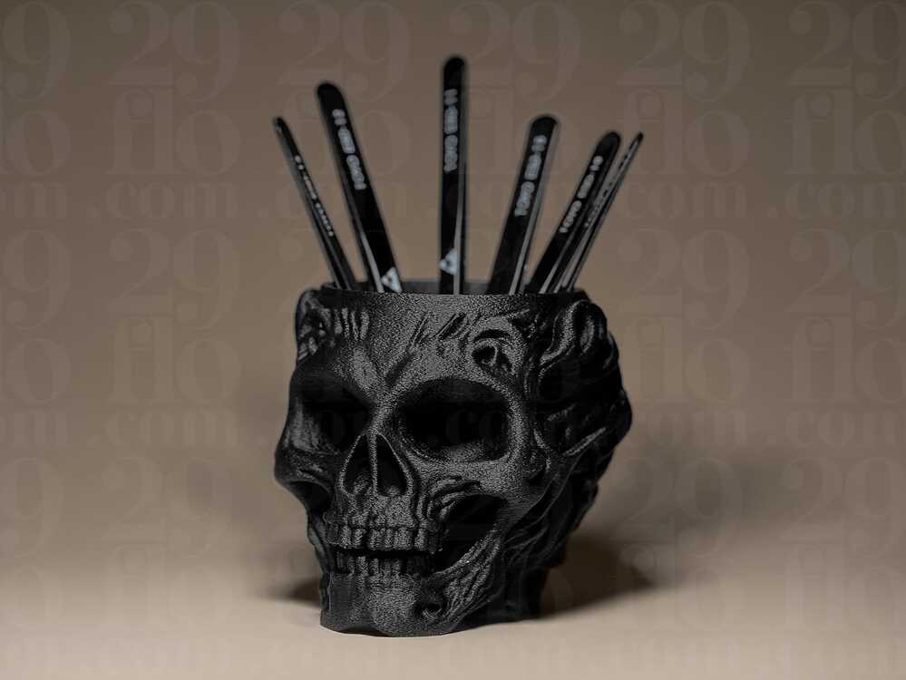 3D Baskı Kafatası Kalemlik.