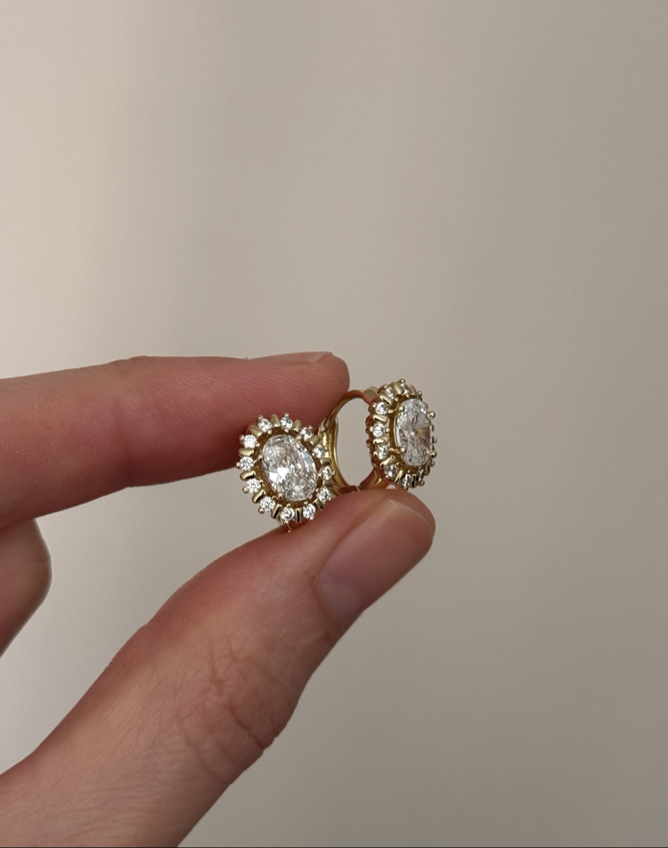 Taşlı halka küpe /xuping (14kgoldrenk)