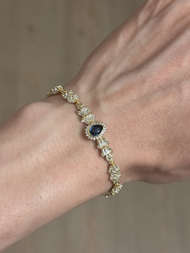 Sapphire bileklik / xuping (14kgoldrenk)