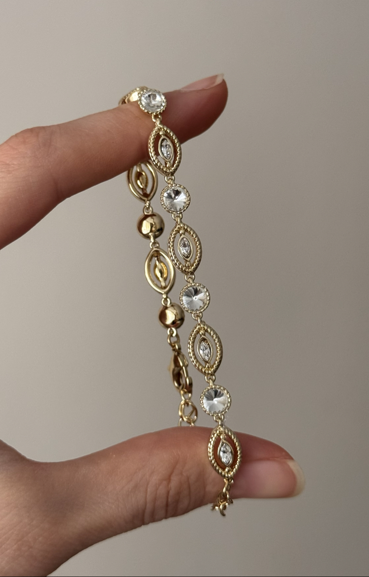 Taşlı bileklik / xuping (14kgoldrenk)