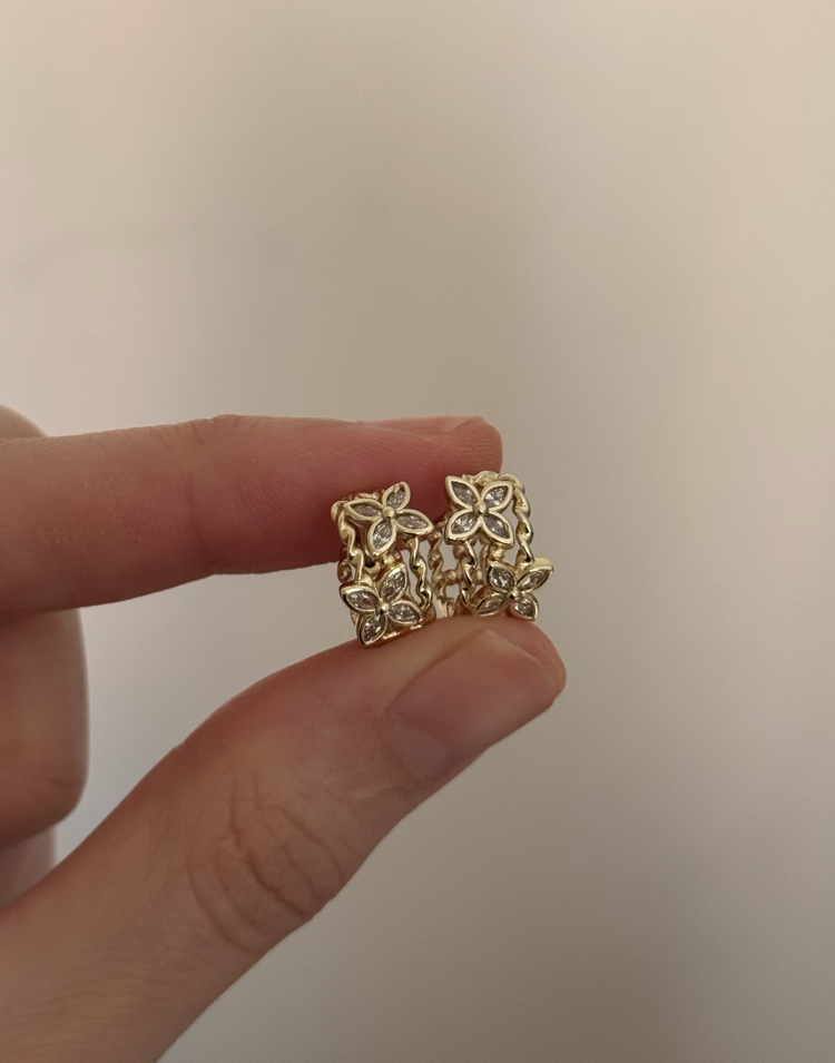 Çiçekli küpe / xuping (14kgoldrenk)