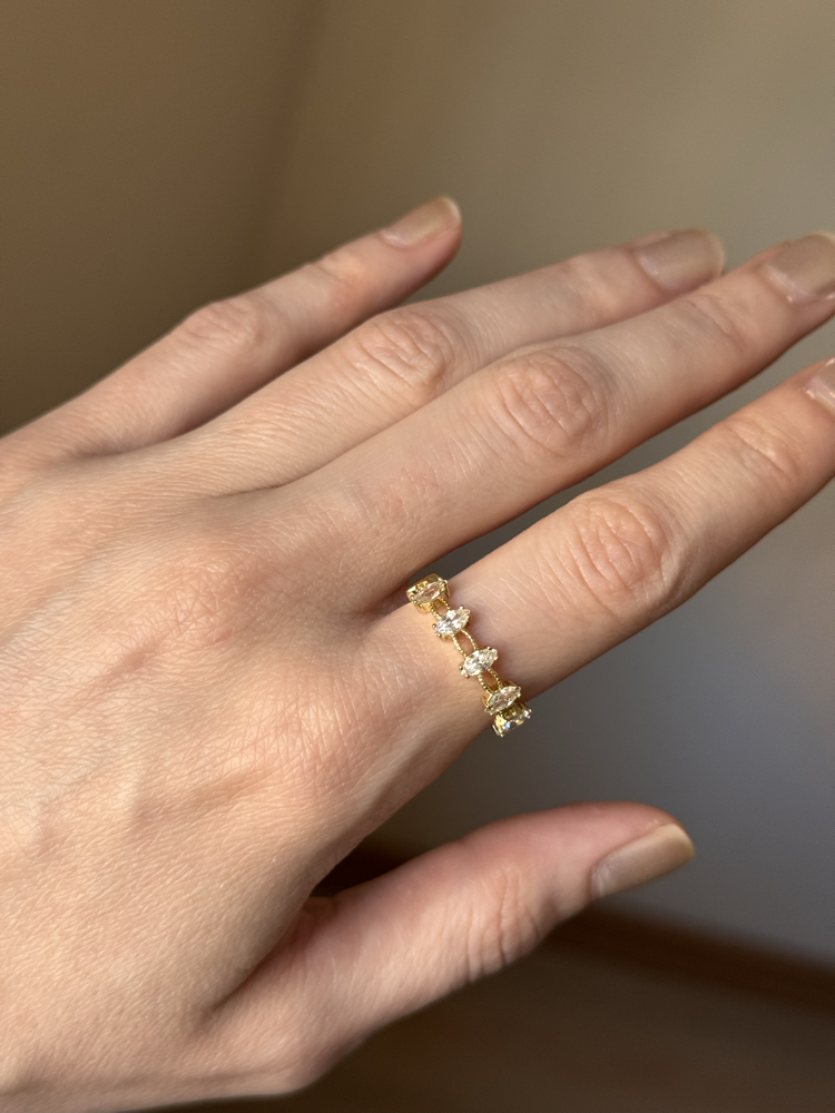 Mini markiz taşlı yüzük / xuping (14kgoldrenk)
