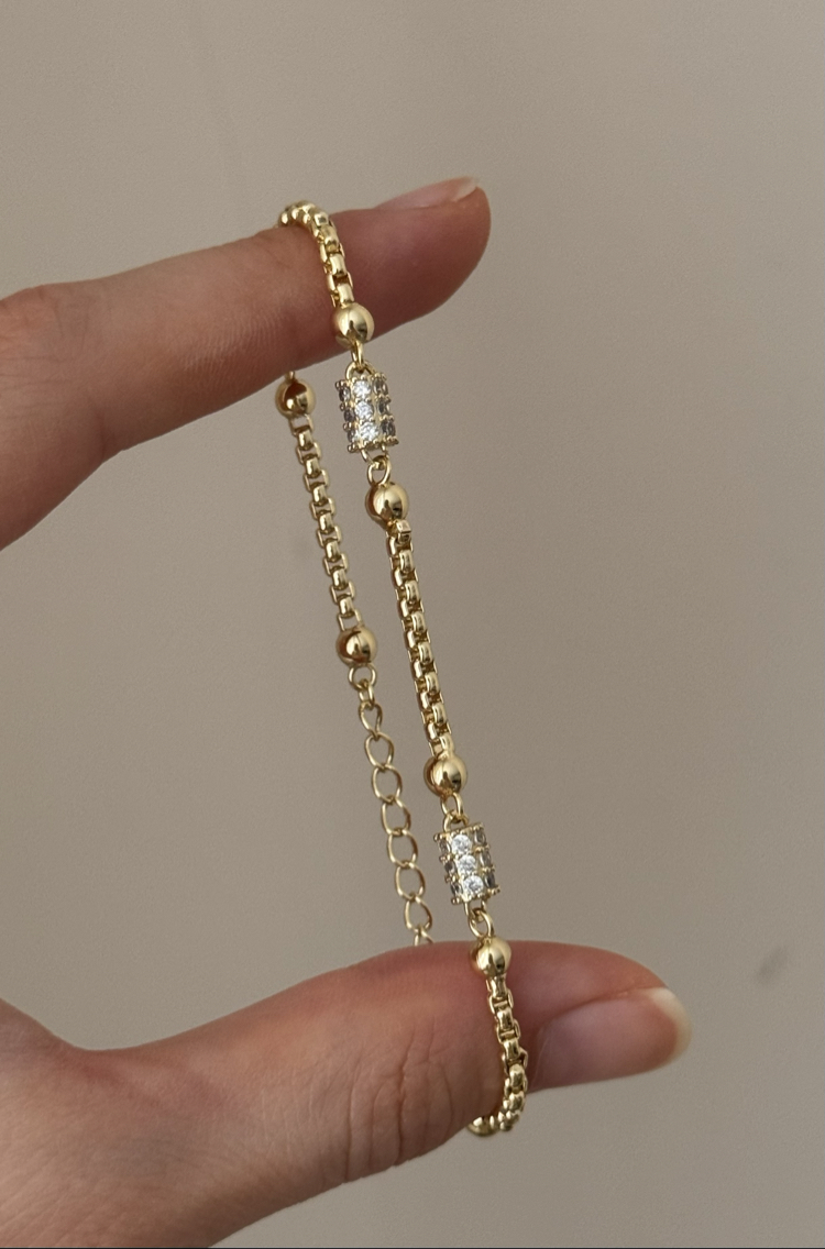 Silindir taşlı bileklik / VIP-CM (14kgoldrenk)