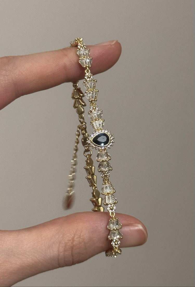Sapphire bileklik / xuping (14kgoldrenk)