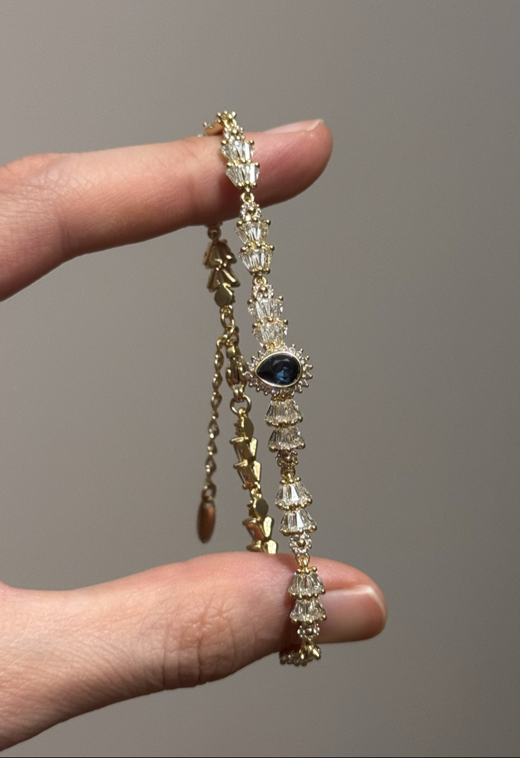 Sapphire bileklik / xuping (14kgoldrenk)