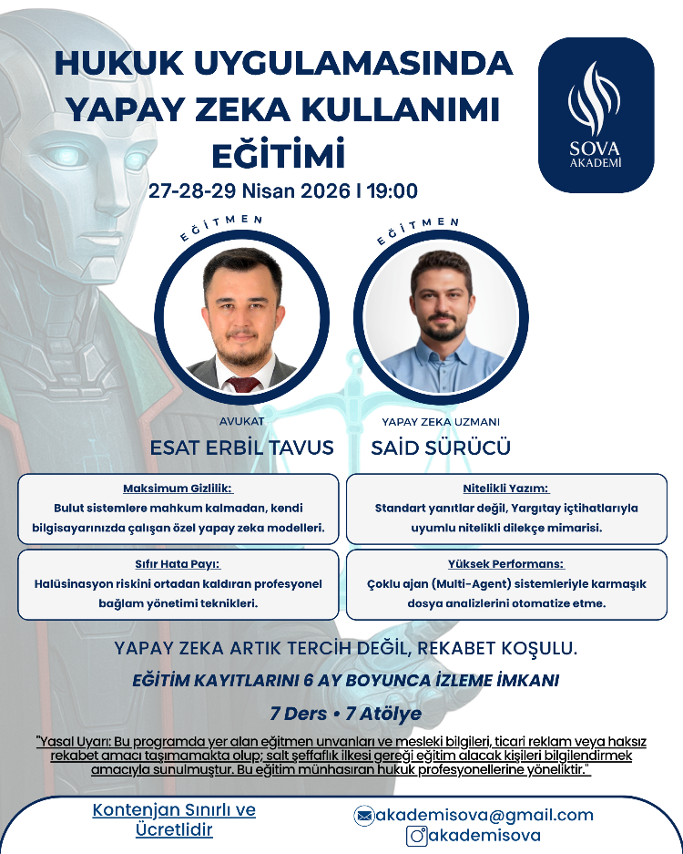 Hukuk Uygulamasında YZ Kullanımı Eğitimi (Online)
