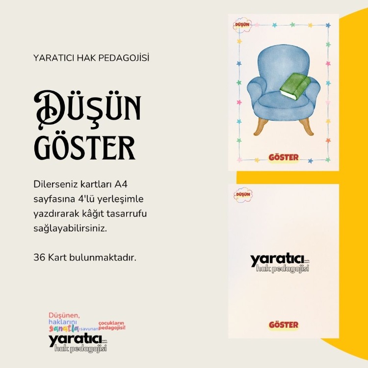 Düşün - Göster Yaratıcı Hak Oyunu, 36 Sayfa PDF Döküman